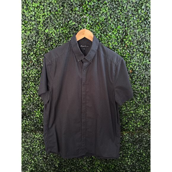 Kenneth Cole Men’s Short Sleeved Black Shirt Men's size L - Picture 1 of 4